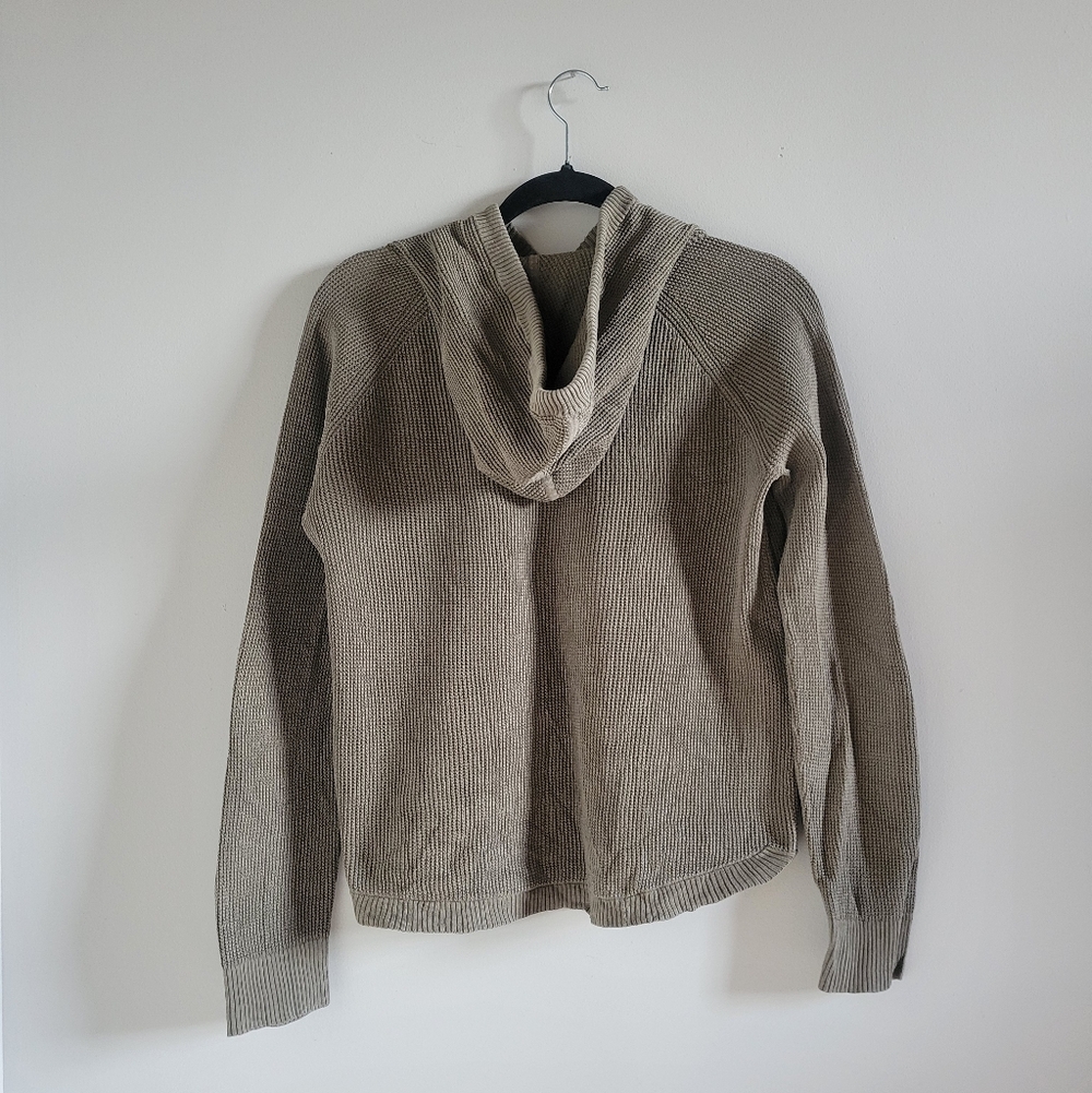 Lauren Ralph Lauren Cross-stitched Cotton Olive Green Long Sleeve Hoodie Medium - Picture 8 of 12